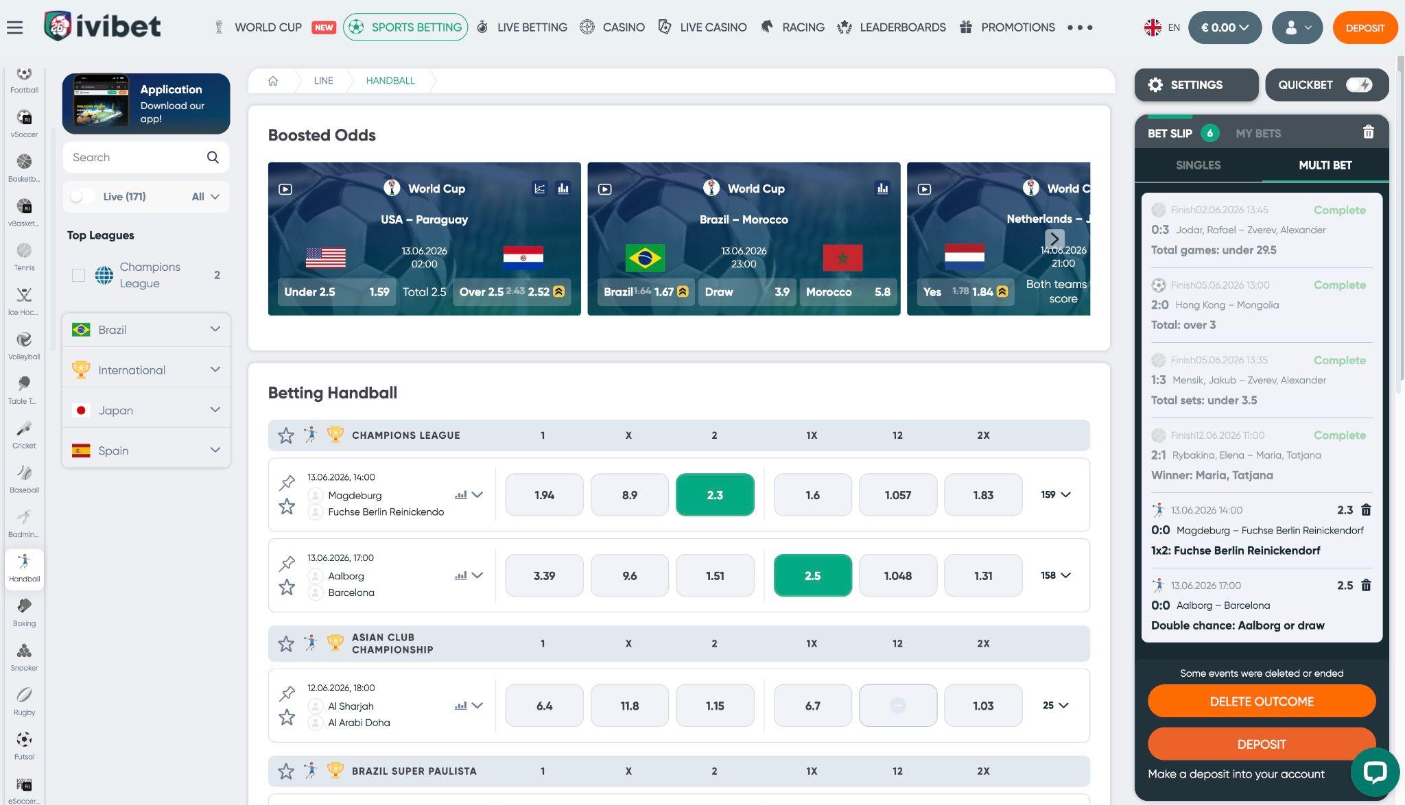 Ivibet rokometne stave z evropskimi tekmovanji, kvotami v živo in mobilno prijaznim vmesnikom