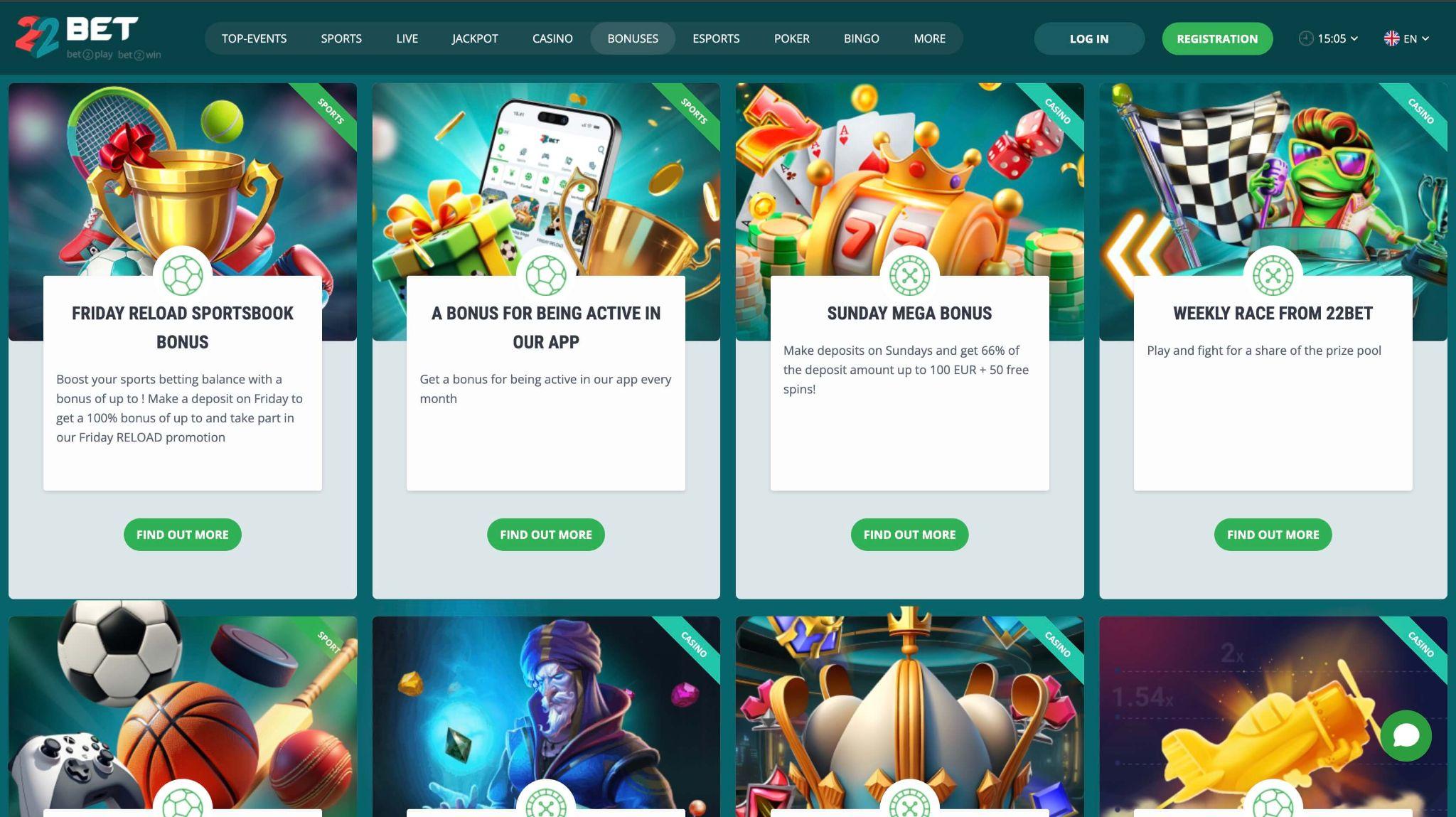 22Bet promocije in bonusi za slovenske igralce v Sloveniji