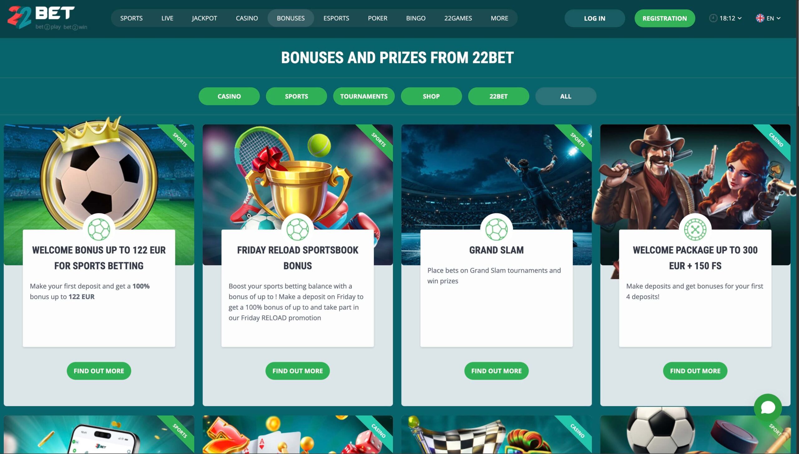 22Bet bonusi in promocije za slovenske igralce s športnimi bonusi, turnirji in dobrodošlico