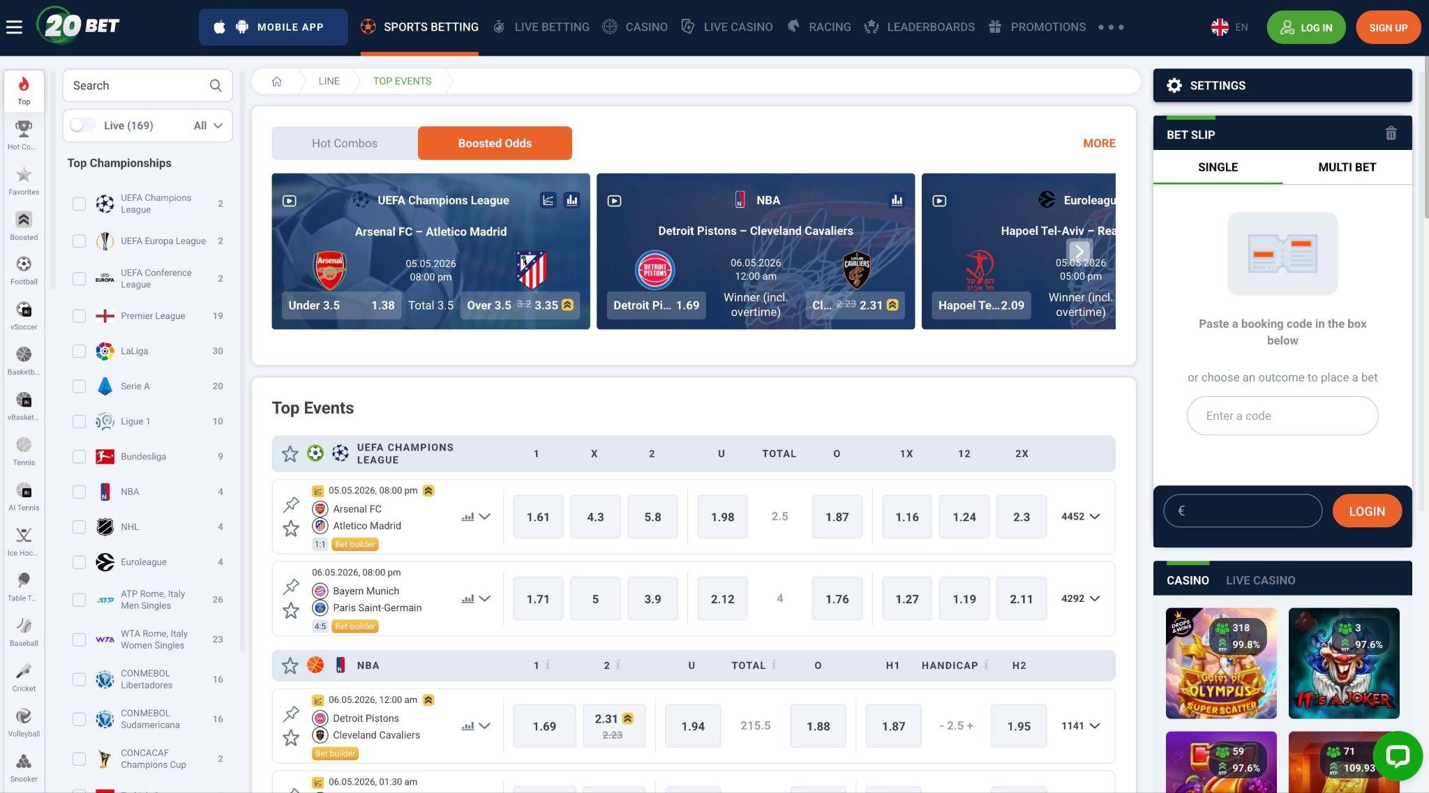 Kako staviti na 20Bet in uporabljati stavni listek