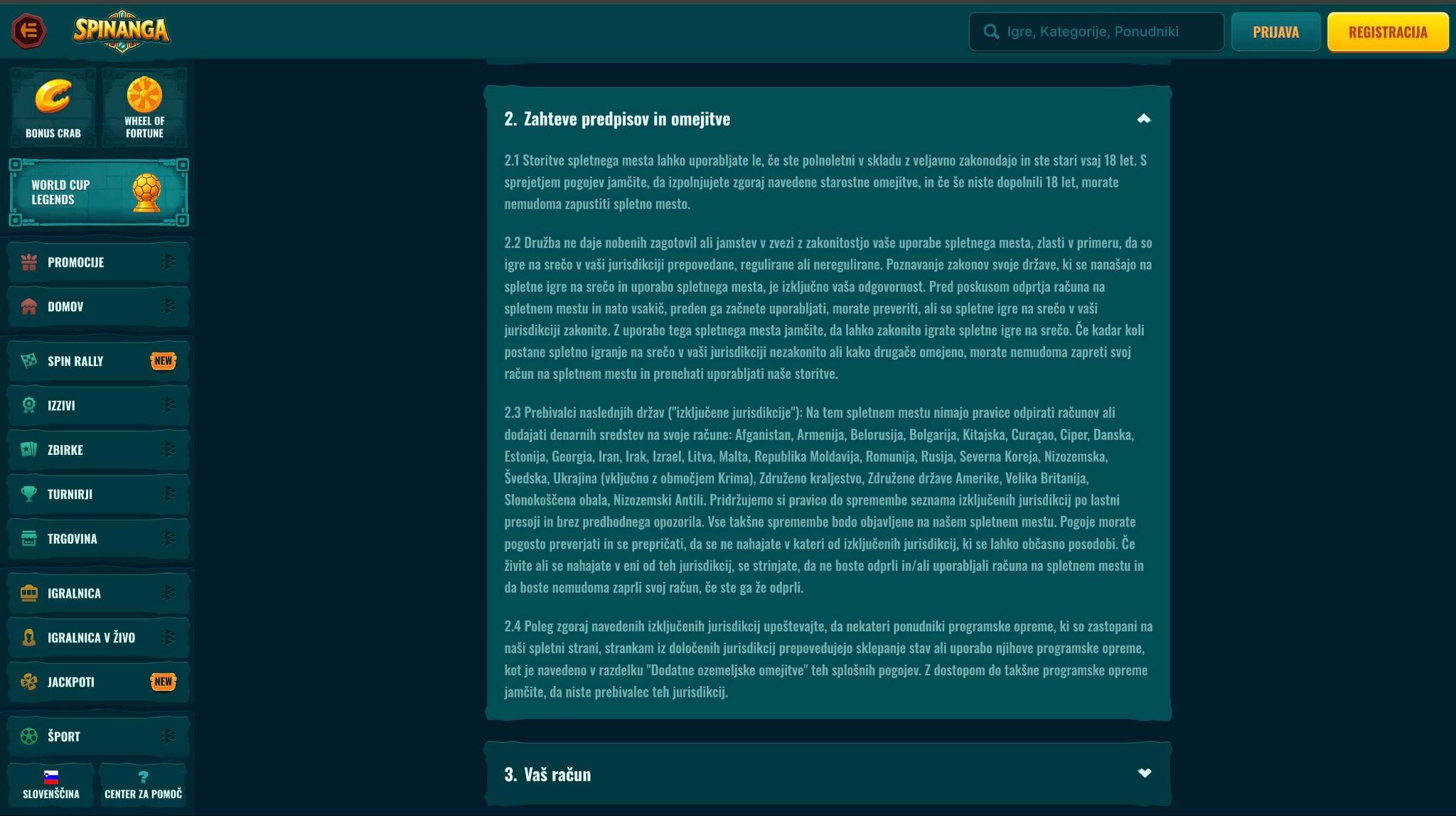 Spinanga zahteve predpisov in zaščita igralcev pri spletnih stavah
