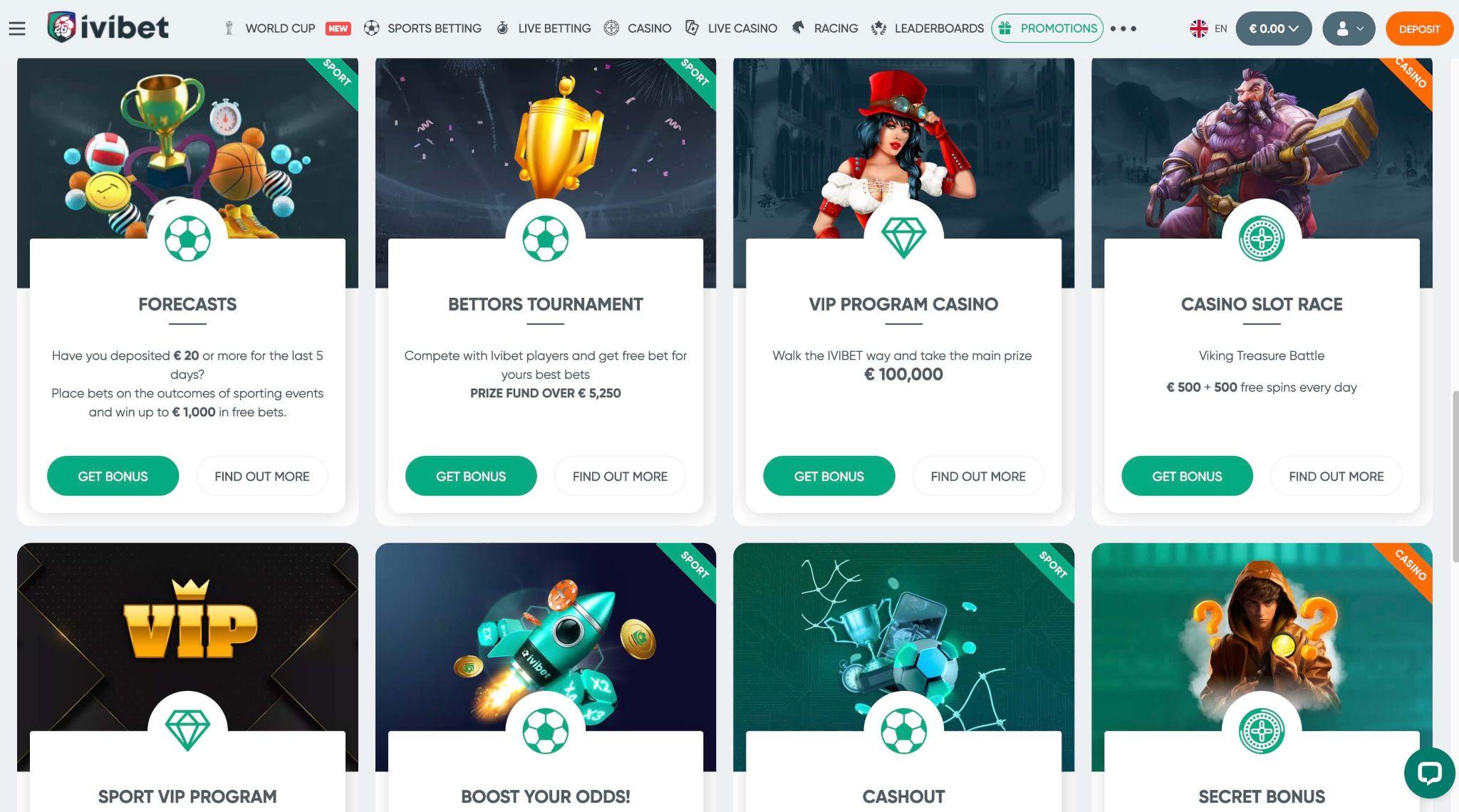 Ivibet promocije z bonusi za športne stave in spletni kazino